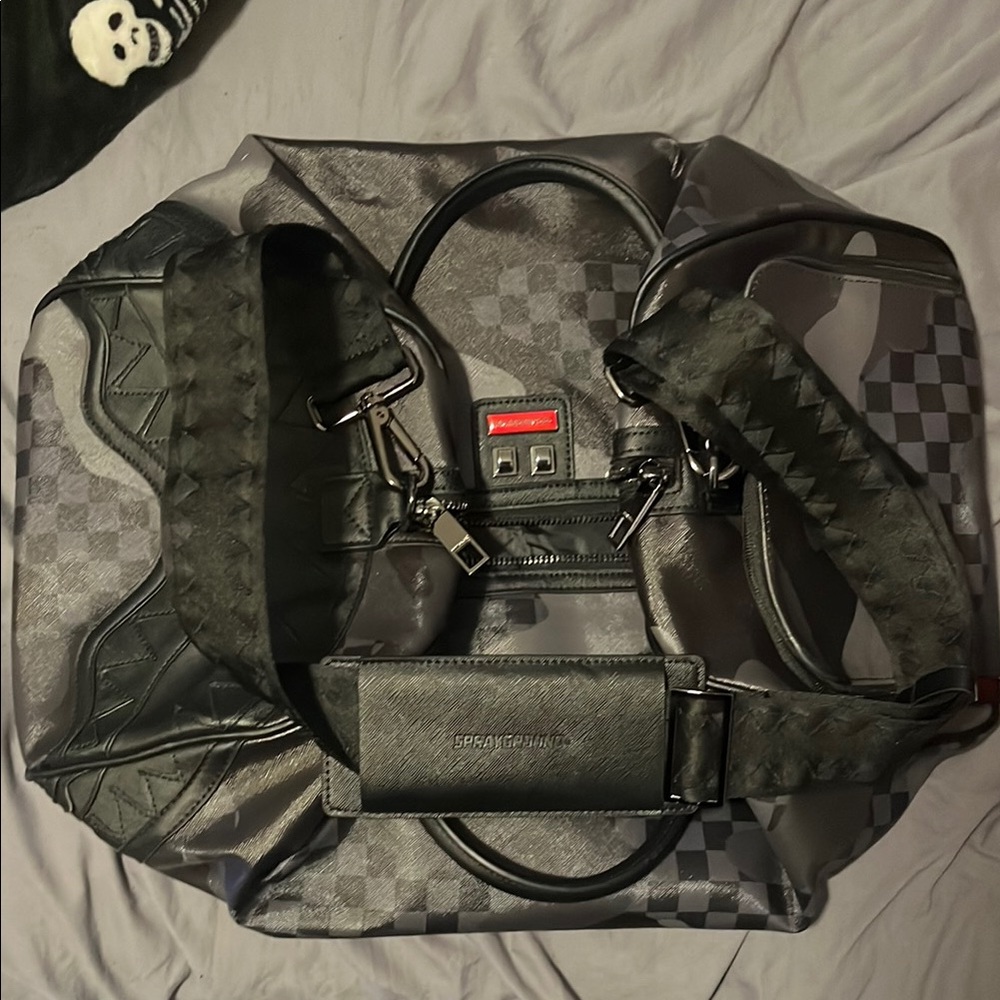 SOLD OUT FOREVER Spray ground Gray and Black Duffel Bag